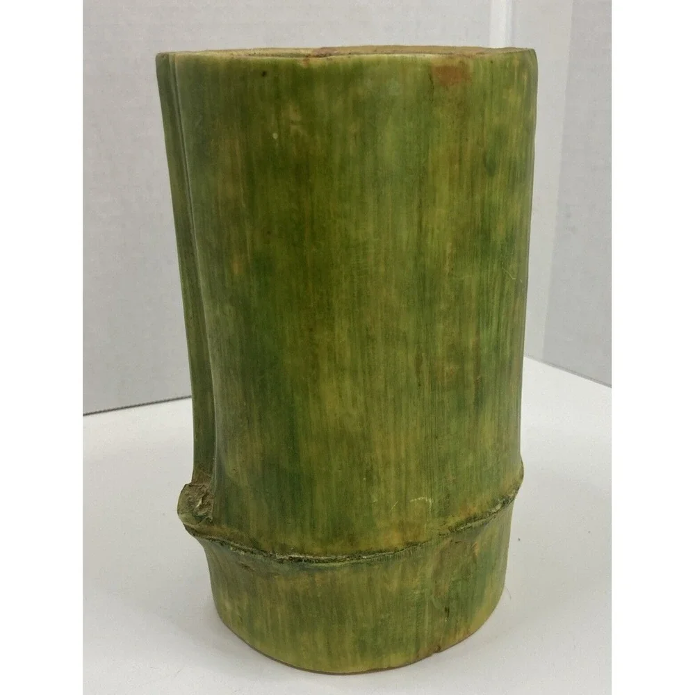 Rare VTG‎ MCM Bamboo Vase Planter 6.25